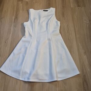 Shein White A-line Mini Dress Size L